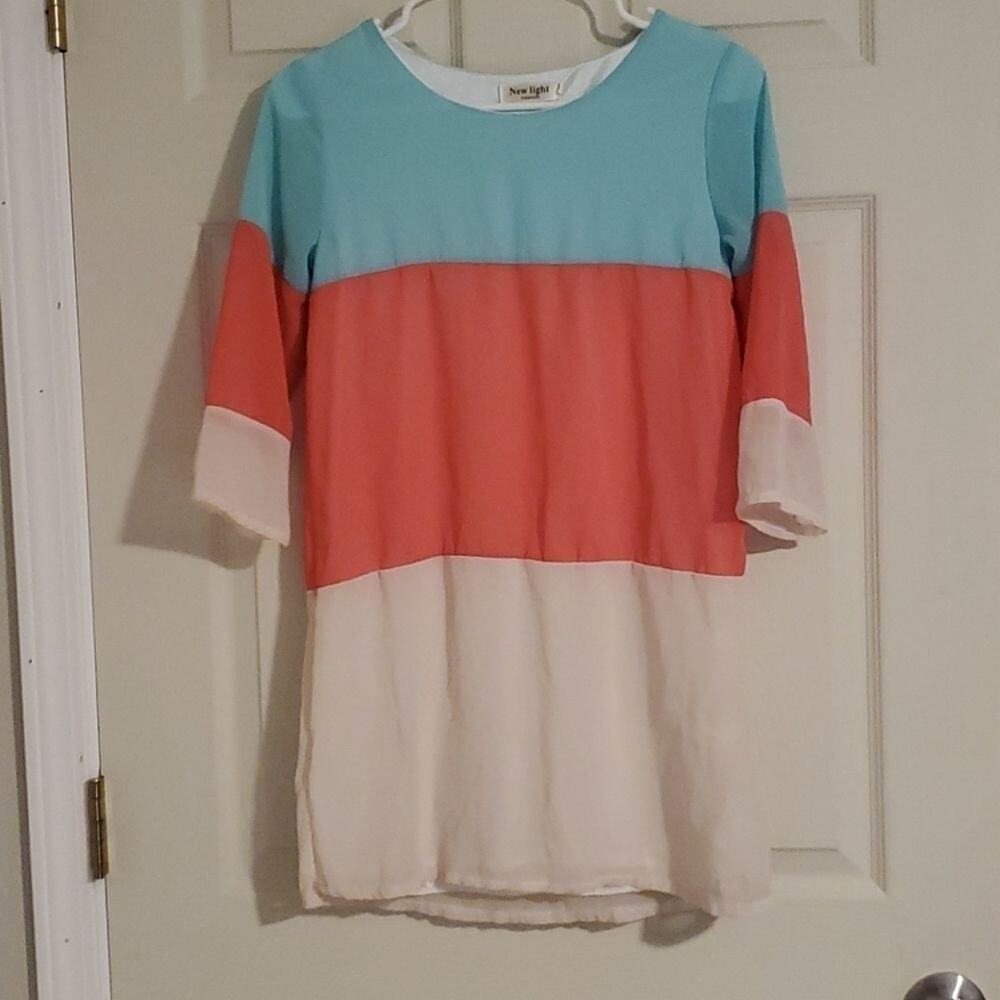 New light small womens pastel colored dress